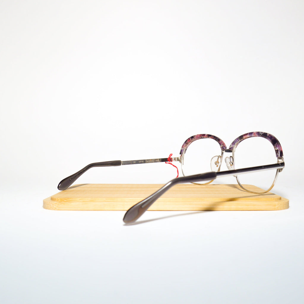 VINTAGE Optura® premium eyeglasses from 1970s | marble and silver ombre metal frames | retro glasses| oversize eyeglasses Minouche
