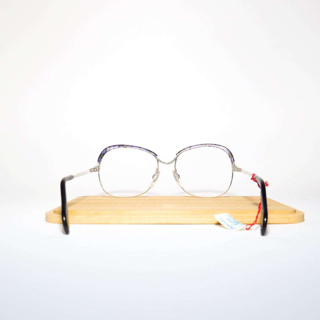 VINTAGE Optura® premium eyeglasses from 1970s | purple and silver ombre metal frames | retro glasses frames | oversize eyeglasses 52-16-130