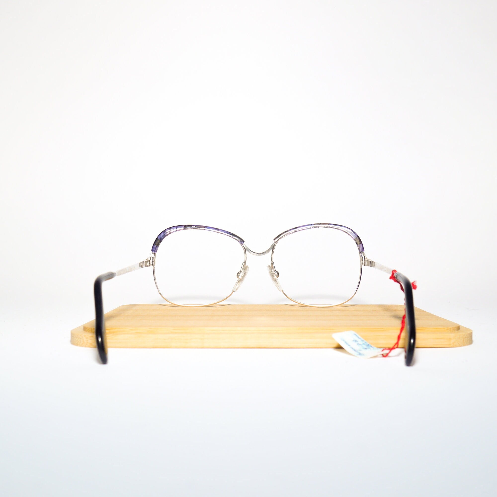 VINTAGE Optura® premium eyeglasses from 1970s | purple and silver ombre metal frames | retro glasses frames | oversize eyeglasses 52-16-130