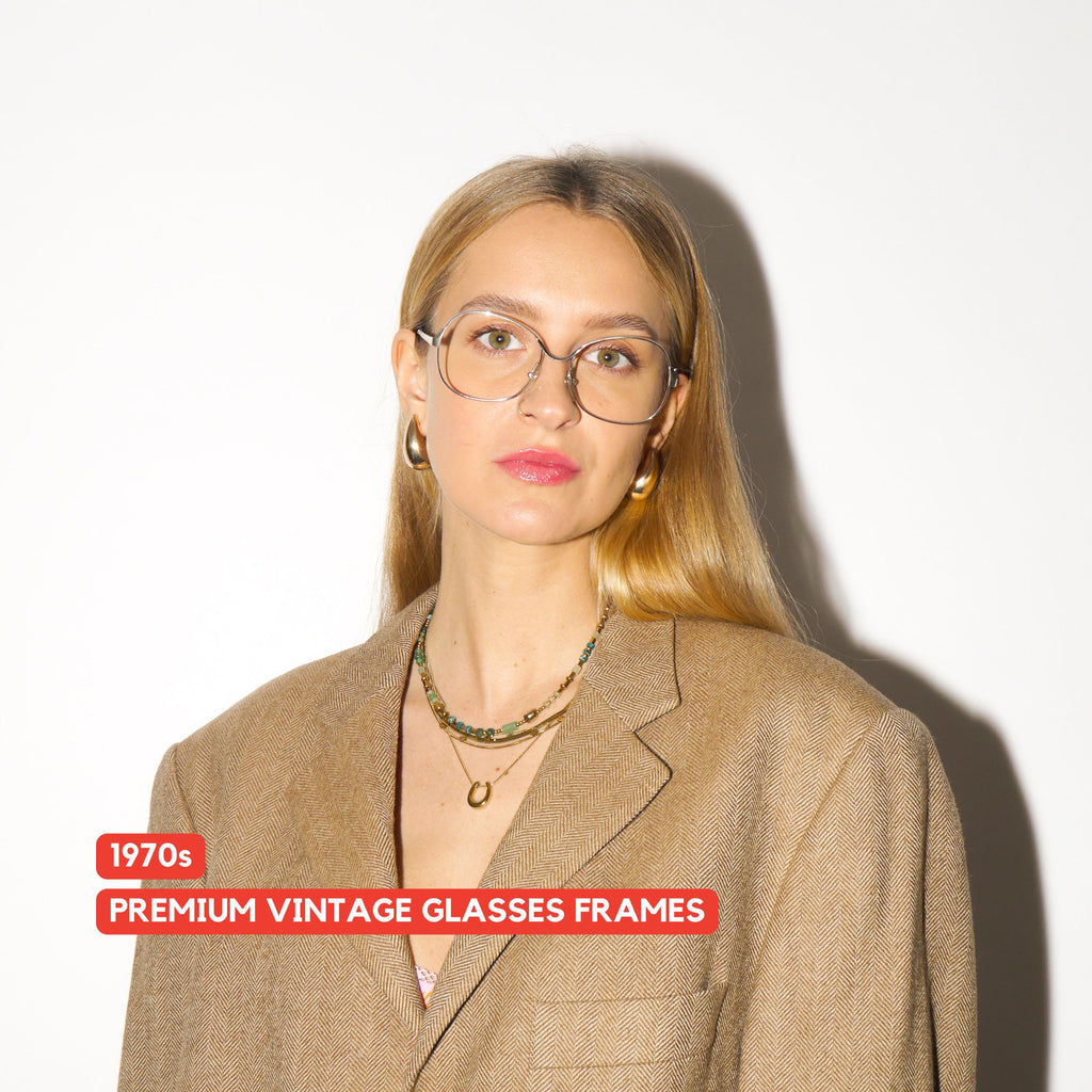 VINTAGE Optura ® premium silver eyeglasses 1970s | silver metal frames | retro glasses frames | oversize eyeglasses 52-16-125