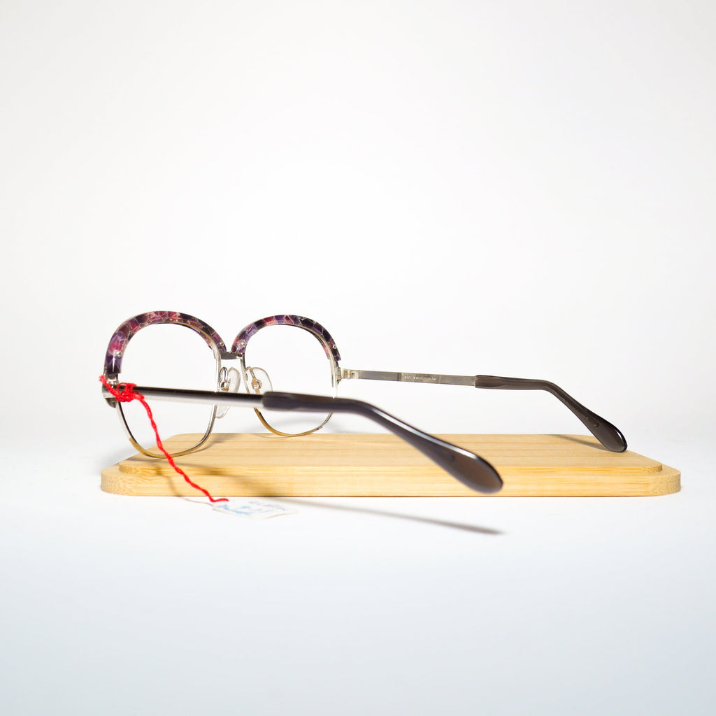 VINTAGE Optura® premium eyeglasses from 1970s | marble and silver ombre metal frames | retro glasses| oversize eyeglasses Minouche