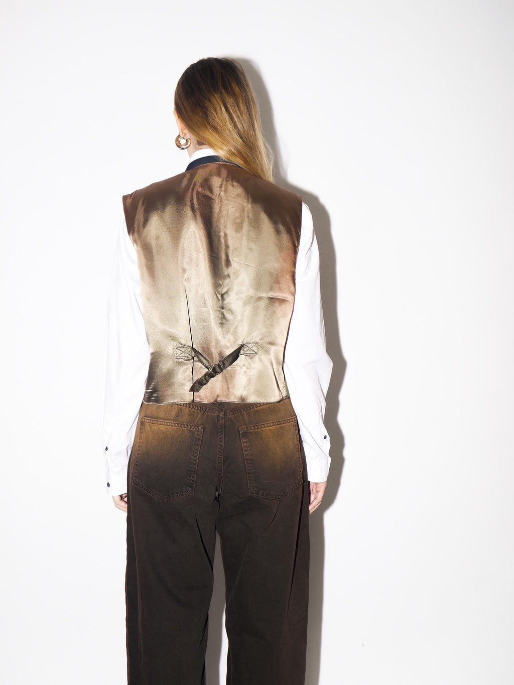 VINTAGE Bottle Green Suede Leather Vest from 1980s by Kippie®