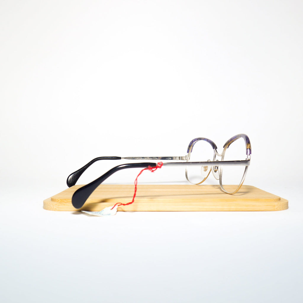 VINTAGE Optura® premium eyeglasses from 1970s | purple and silver ombre metal frames | retro glasses frames | oversize eyeglasses 52-16-130