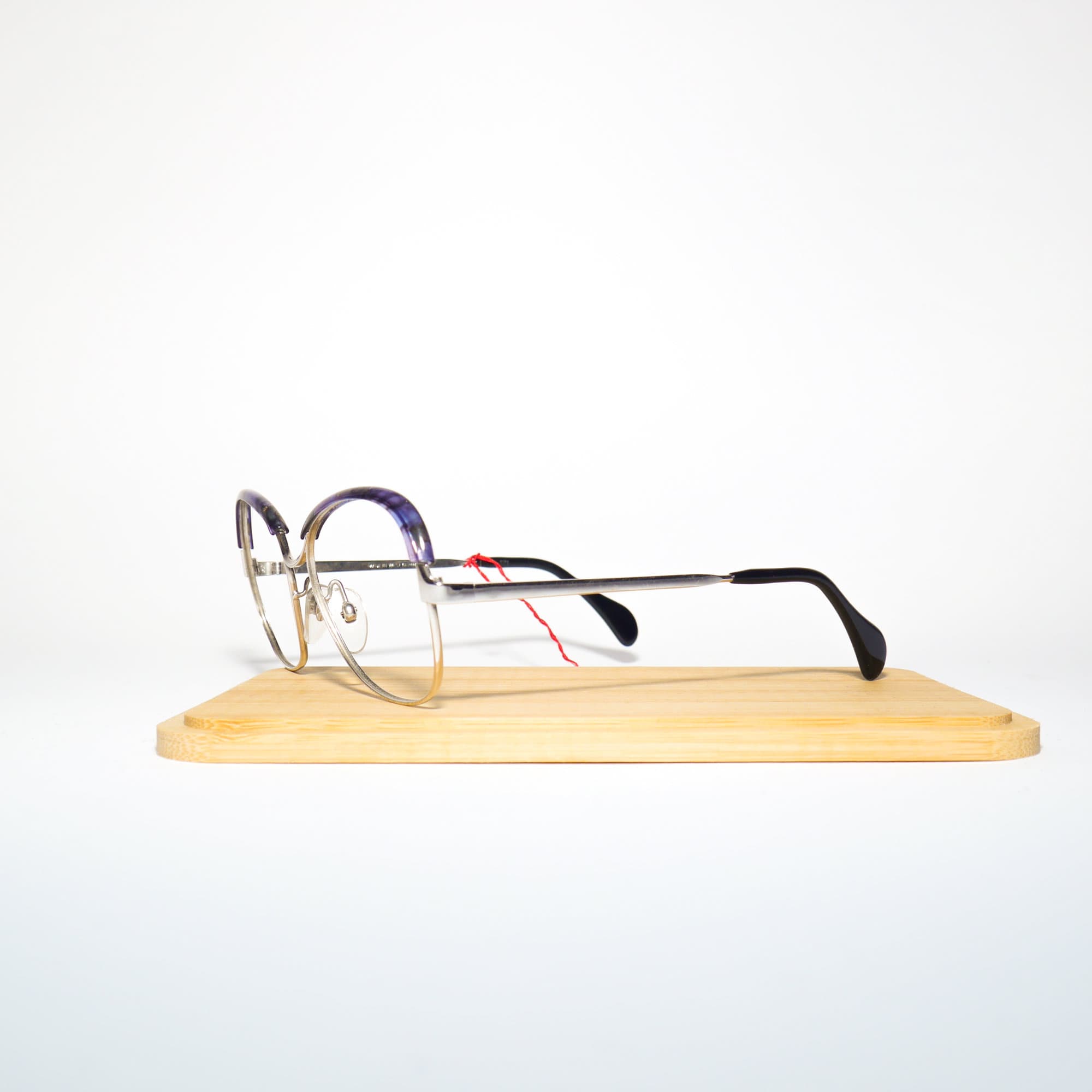 VINTAGE Optura® premium eyeglasses from 1970s | purple and silver ombre metal frames | retro glasses frames | oversize eyeglasses 52-16-130