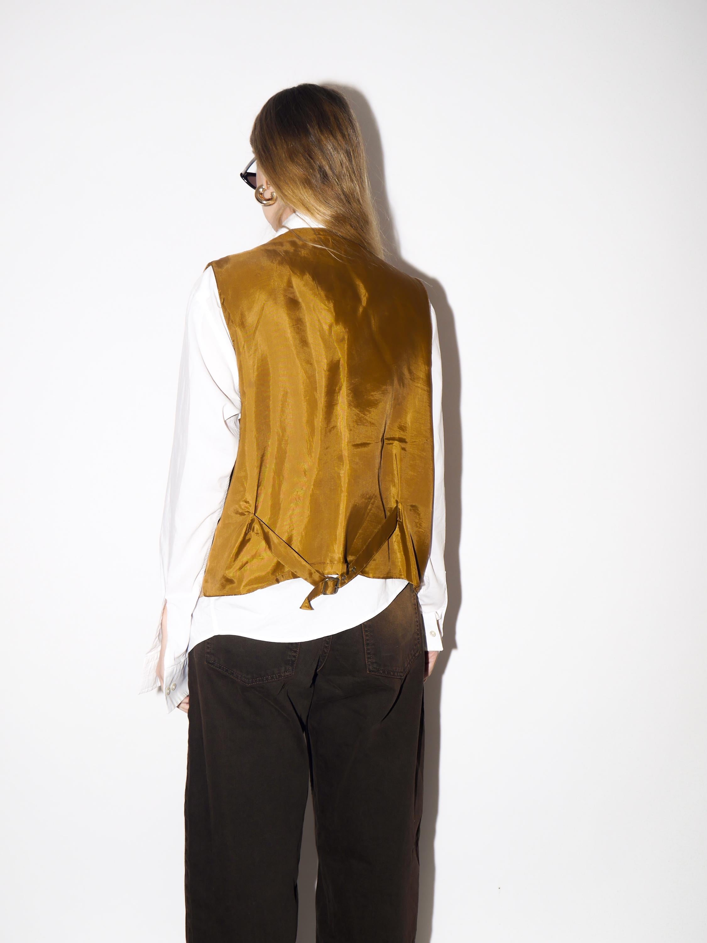 VINTAGE Caramel Suede Vest from 1980s by John F. Gee ®