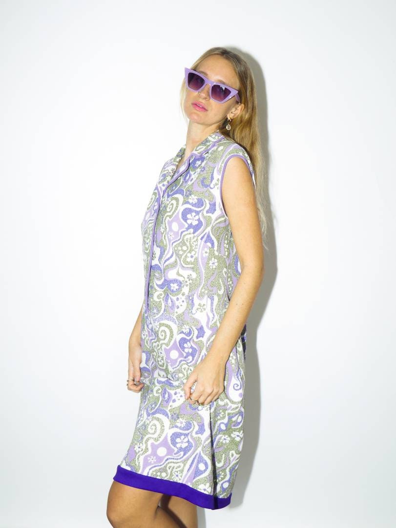 VINTAGE lilac polo mini dress from 1970s by Ina Exclusive®